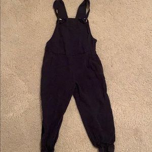Navy zara girls overalls